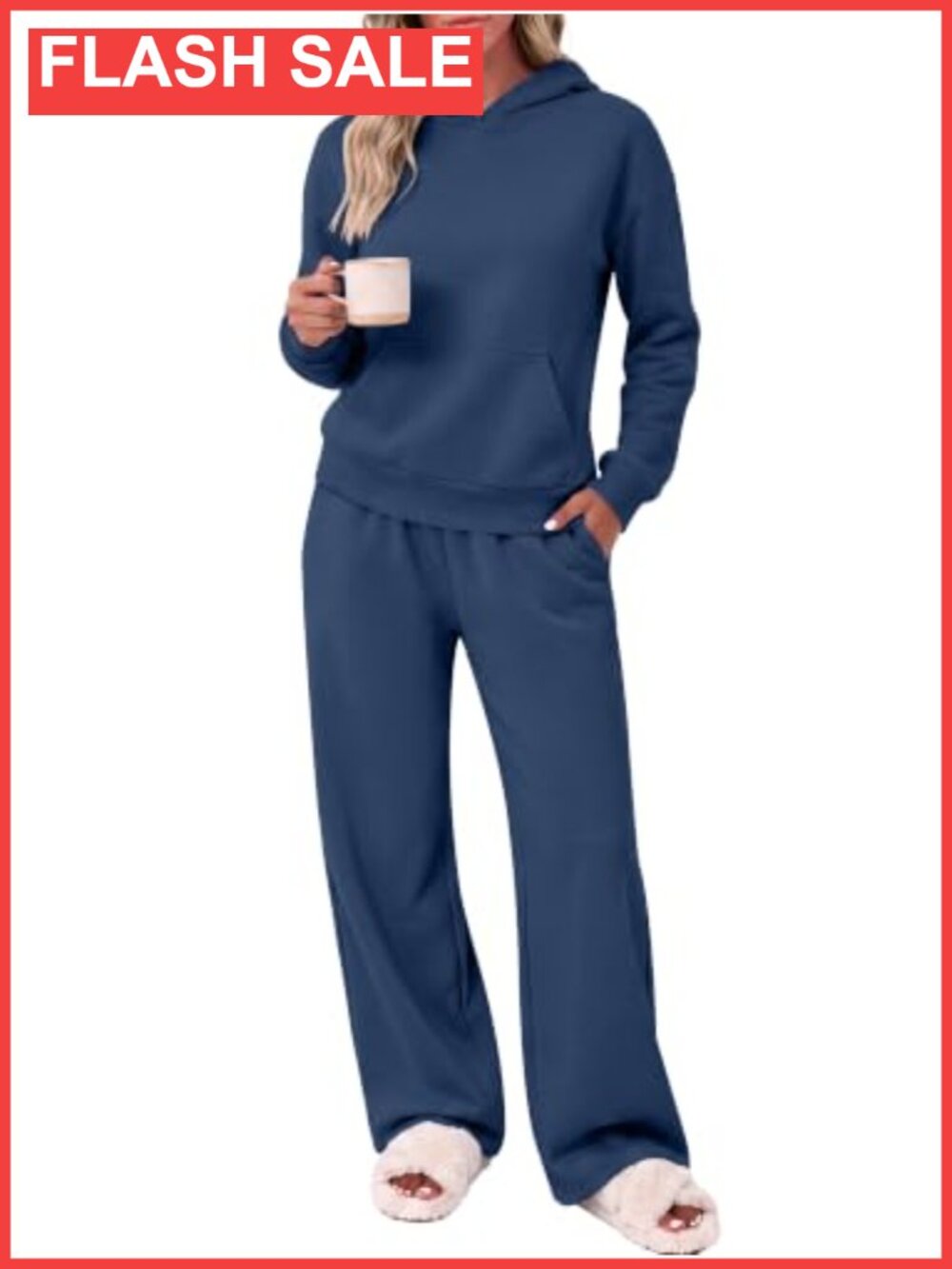 Women's 2-Piece Lounge Set Hoodie & Pants Polyester Blend Loose Fit
